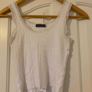 Brandy lace edge tank top